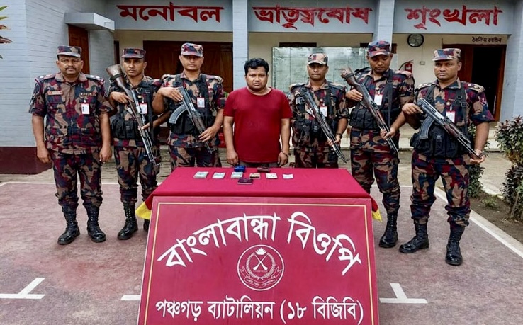 সীমান্তে বিপুল পরিমাণ ডলারসহ ভারতীয় নাগরিক আটক